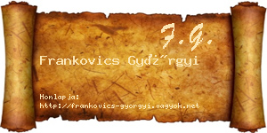Frankovics Györgyi névjegykártya