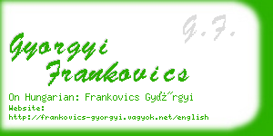 gyorgyi frankovics business card